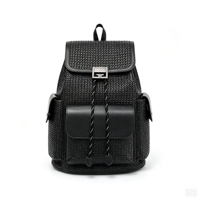 Sac à bandoulière double en PVC à motif tissé, fermeture éclair, étanche, décontracté, élégant, sacoche d'ordinateur pour voyages été/hiver
