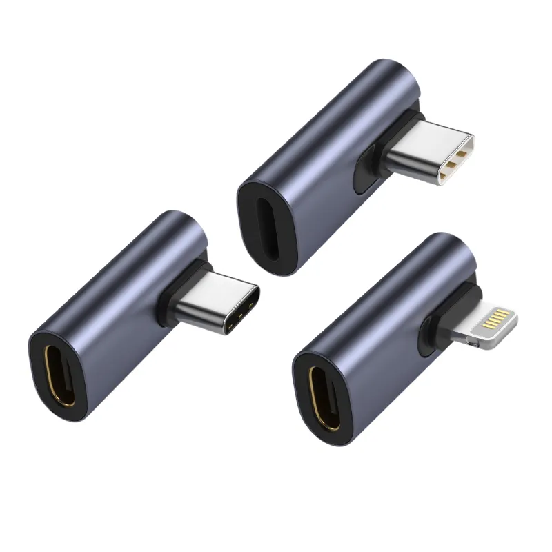 USB C Adapter 90 Grad Winkel Linker Winkel USB 3.1 Typ C Stecker auf Buchse USB-C Konverter Adapter für Smartphone