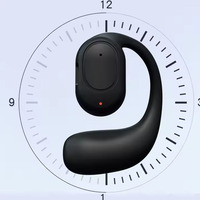 Earphone Bluetooth Single Ear Bisnis V5.3 Kontrol Sentuh Ringan Sport Ear Hook Nirkabel Stereo Open Ear Headset