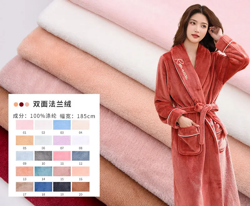 Iyi satış daha fazla renk pijama gömlek minky kumaş toptan için pazen polyester seçin