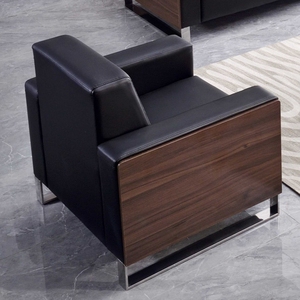 Divano in Pelle per Ufficio, Moderno Set di Divano a Tre Posti <span class=keywords><strong>e</strong></span> Tavolino da Caffè per Ufficio <span class=keywords><strong>e</strong></span> Soggiorno - Product Image 4