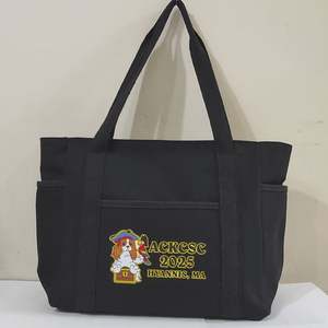 กระเป๋าผ้าแคนวาสรีไซเคิลอเนกประสงค์ลายสวยงามสำหรับผู้หญิง - สามารถเลือกสีและขนาดได้ เหมาะสำหรับการช้อปปิ้ง ไปเที่ยวชายหาด - Product Image 5