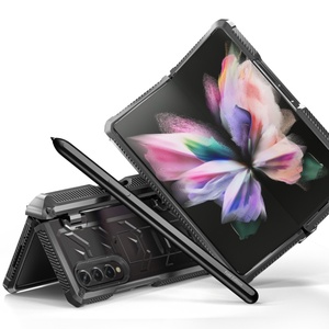 Étui de téléphone portable antichoc de luxe pour <span class=keywords><strong>Samsung</strong></span> Galaxy Z <span class=keywords><strong>Fold</strong></span> <span class=keywords><strong>3</strong></span> 5G <span class=keywords><strong>avec</strong></span> porte-stylo <span class=keywords><strong>S</strong></span> et protection de charnière - Product Image 1