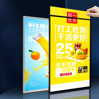 A1/A2/A3 Boîte à lumière LED mince en aluminium personnalisée Affichage rectangle ultra-mince pour la publicité sur panneau de menu d'affiche