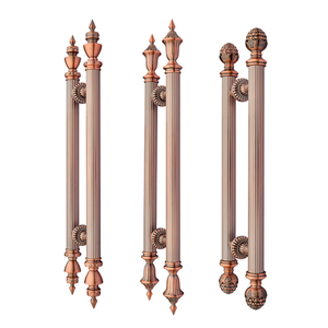 Vương miện nhôm đầu Châu Âu mùa đông dưa đầu thép không gỉ cửa hàng khách sạn cổ điển cổ Đồng cửa kính cửa gỗ xử lý - Product Image 5