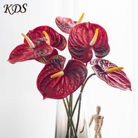 Vente flash - Fleurs artificielles 3D au toucher réel, bouquet de fleurs en soie, décoration d'intérieur, vente en gros