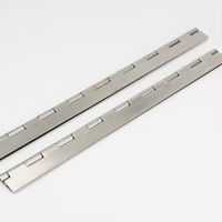 Accessoires de quincaillerie industrielle : Charnière longue continue et petite charnière piano pliante en acier inoxydable poli
