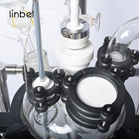 Réacteur en verre borosilicate 3.3 à double enveloppe de 5L, 10L, 20L, 30L, 50L, 100L, 200L