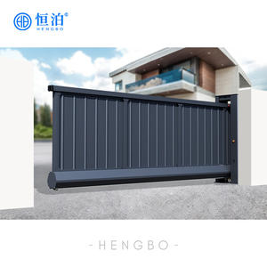 Portail coulissant en aluminium de haute qualité HengBo, style européen, avec télécommande intelligente - Product Image 2