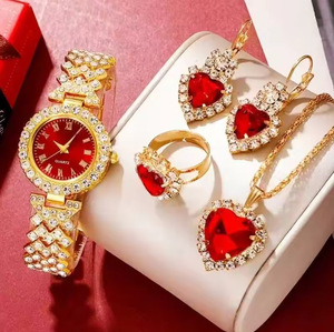 Ensemble de montres et bijoux pour femme Best-seller Ancient <span class=keywords><strong>Wolf</strong></span>, <span class=keywords><strong>montre</strong></span> à quartz double couche avec bracelet en acrylique pour dames - Product Image 2