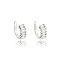 Boucles d'oreilles en métal zirconium argenté pour homme, fermoir barre, luxe haut de gamme, écologiques, tendance, personnalisables et polyvalentes