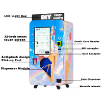 Machine à glaces molles certifiée CE, automatique, service rapide en 40 secondes, multi-saveurs, écran 32 pouces, paiement sans espèces, design personnalisé