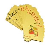 Cartes à jouer personnalisées de poker Gold Edge de haute qualité Matériau en papier de première qualité Nouveau design pour les joueurs professionnels