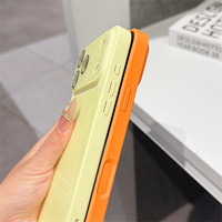 Coque de téléphone portable antichoc en verre couleur bonbon tendance avec film de protection d'objectif pour iPhone 17 Pro Max 17 16 15 14 13 12