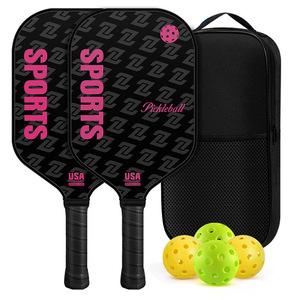 Ensemble complet de raquettes de pickleball en fibre de verre Travel 16 mm pour adultes et jeunes, avec balles et sac, 2 raquettes, 4 balles - Product Image 3