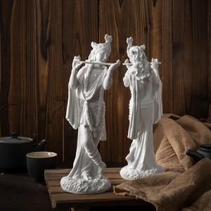 Patung lingerie Resin putih, patung dewa Hindu ramah lingkungan, patung meditasi cinta Paskah untuk dekorasi rumah ruang Yoga - Product Image 2