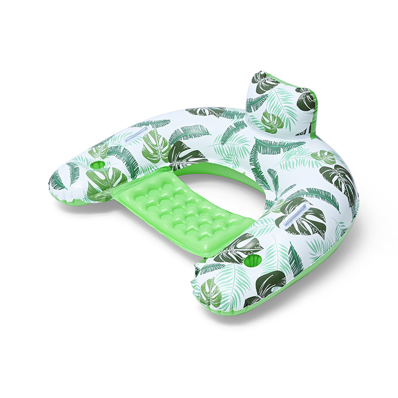 เก้าอี้ปรับเอนรูปตัวยู - ใบไม้สีเขียวอ่อน