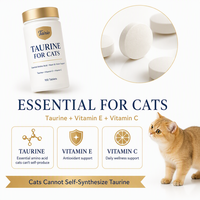 Suplemento Esencial de Taurina para Gatos, Apoyo para el Corazón y la Visión, Tabletas de Aminoácidos Imprescindibles, 100 Unidades, Cuidado Diario, OEM