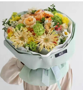 Papier d'emballage <span class=keywords><strong>de</strong></span> luxe en plastique PP jetable imperméable à texture 3D, épaisseur 0,5 mm, pour bouquets floraux, pour fleuristes - Product Image 6