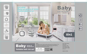 Ensemble <span class=keywords><strong>de</strong></span> bain pour bébé <span class=keywords><strong>nouveau</strong></span>-<span class=keywords><strong>né</strong></span> avec <span class=keywords><strong>toilette</strong></span> multifonctionnelle 8-en-1 en plastique écologique pour 0-8 ans 12 litres - Product Image 5