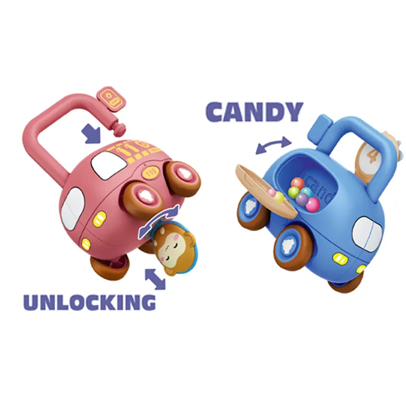 Samtoy 4PCS Preschool Games Montessori Lock And Key Toy Set Number Learning Locks Cognition Intelligence Unlocking Toy With Keys