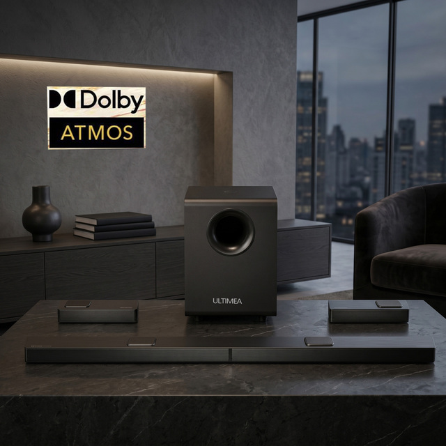 ULTIMEA Soundbar with Dolby Atmos & Wireless Subwoofer | Easy Setup, Rich Bass, Crystal Clear Sound for Any TV.