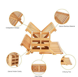 <span class=keywords><strong>Escurridor</strong></span> <span class=keywords><strong>de</strong></span> <span class=keywords><strong>platos</strong></span> <span class=keywords><strong>de</strong></span> bambú rústico extensible sobre el fregadero, <span class=keywords><strong>escurridor</strong></span> <span class=keywords><strong>de</strong></span> ollas para encimera <span class=keywords><strong>de</strong></span> cocina - Product Image 6