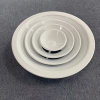 Diffuseur de plafond rond blanc de taille standard HVAC avec grille ronde et registre papillon