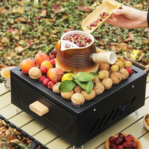 Barbecue portable carré au charbon de bois pour le camping et l'utilisation en terrasse - Product Image 2