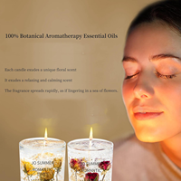 Bougies Parfumées d'Aromathérapie de Luxe JY en Gros, Emballage Personnalisé, Bougies Décoratives en Cire sans Flamme avec Fleur pour Cadeaux