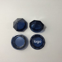 Pot à crème en forme de diamant bleu 5g, récipient pour crème pour les yeux, pot à poudre scintillante conique