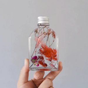 Flores Secas Preservadas en Botellas de Vidrio Cuadradas, Decoración de Mesa, Técnica de Secado con Gel de Sílice, Larga Duración de 3 a 5 Años - Product Image 2