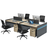 Mobilier de bureau modulaire Offre Spéciale centre d'appel portable poste de travail privé pour 2 personnes table d'ordinateur personnel de bureau