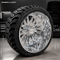 Velg Truk GL Custom Super Single Deep Concave Forged 22X12 22X14 24X14 26X16, Pelek Alloy Poles untuk Kendaraan Berat Pro