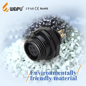 Cable Female Connector Weipu Series Connector Solder Crimp IP68 Female In-line Circular Cable Connector