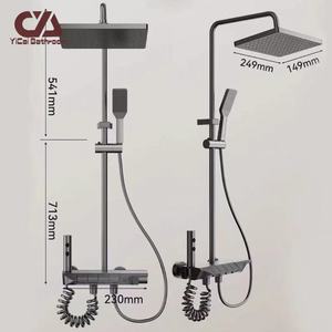 Nouveau design Mitigeur de douche avec système de pluie douce et silencieuse et noyau en céramique pour villas et appartements YICAI2025103101 Mitigeur de douche à double poignée - Product Image 5