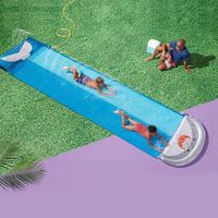 Hochwertige Outdoor Dual Racing Hinterhof PVC Sommer party Surfbrett Funny Splash Pool aufblasbare SHAKE Wasser rutsche für Kinder