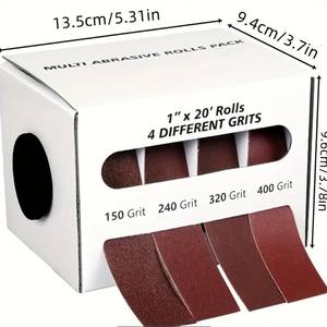 Rollo de Papel de Lija de 6 Metros y 25 mm, Grano 150-600, para Pulir Metal, Vidrio y Madera - Product Image 1
