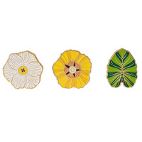 En gros, Outil de couture portable et tendance : Pique-aiguille magnétique en métal jaune, motif fleur brodée au point de croix, mignon et fait main, pour la couture et le matelassage