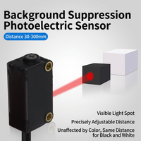 Capteur photoélectrique laser à faisceau traversant, détection longue distance, interrupteur DC12-24V, sensibilité réglable avec indicateur LED
