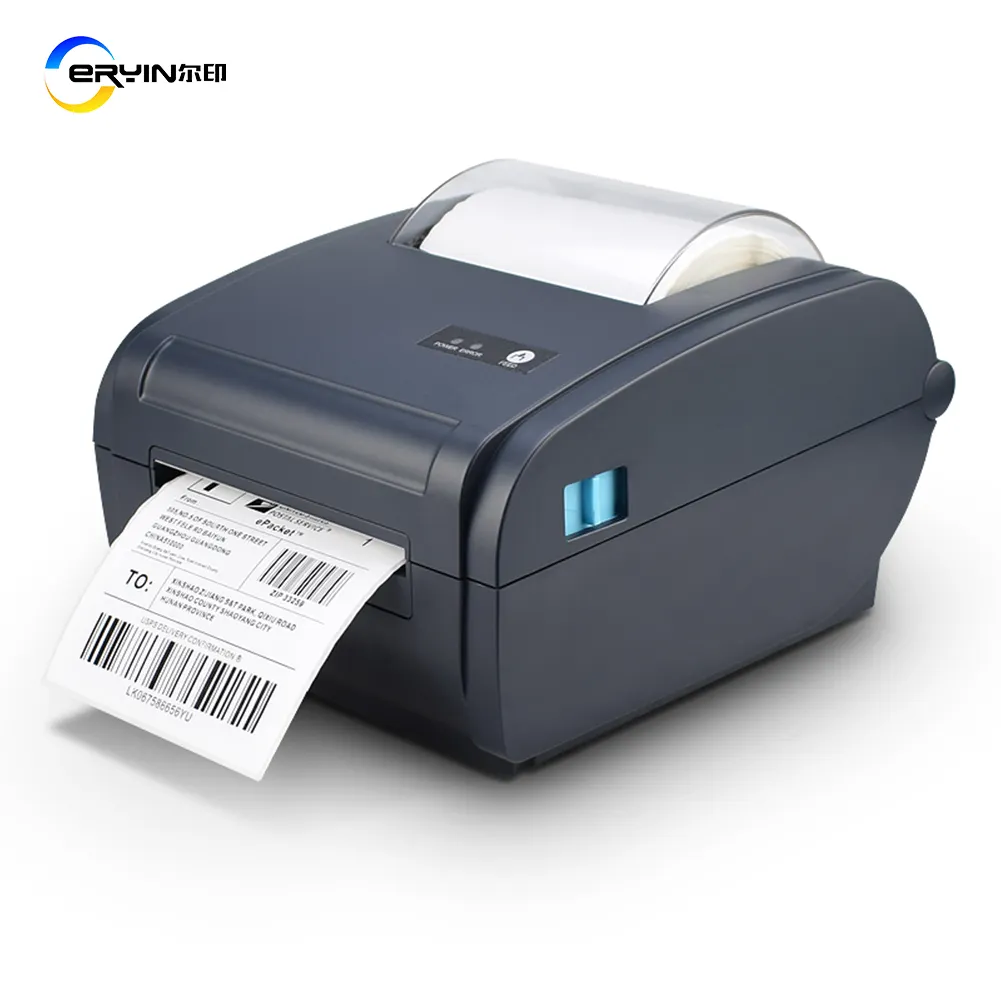 4 Polegada de Alta Velocidade Transporte Térmico Selfadhesive Label Barcode Printer Bill Bluetooth Desktop 110mm Label Printer Impressora Térmica