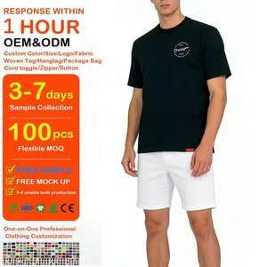 T-shirts personnalisés en coton épais 220 grammes avec logo sérigraphié, couleur unie, ourlet personnalisé et étiquette tissée – Vente en gros - Product Image 1