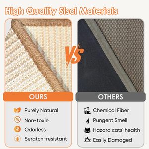 ZMaker Nova Cama Arranhador para Gatos de <span class=keywords><strong>Sisal</strong></span> para Uso Interno, Resistente ao Desgaste, Anti-fragmentos, Anti-arranhões, Cadeira para Gatos, Poste Arranhador de <span class=keywords><strong>Sisal</strong></span> Natural - Product Image 3