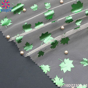 ชุดเดรสลำลองสำหรับการแสดงบนเวทีผ้าทอตาข่าย<span class=keywords><strong>ผ้า</strong></span>ถักลายใบเมเปิ้ลโพลีเอสเตอร์ออกแบบได้ตามต้องการ - Product Image 2