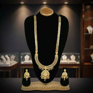 Wholesale 14K 18K 24K Gold Filled Forming Long Jewelry Set, Fashion Necklaces, Traditional Floral Design Long <b>Bridal</b> Jewelry Set - Product Image 4
