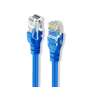 High Quality Ethernet Cable Cat5e Cat6 Cat7 Cat8 15M 20M 30M Rj45 Blue Patch Cord Network communication wires cables