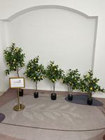 Planta Artificial C180, Árbol de Limón Artificial, Árboles Pequeños, Decoración para el Hogar y Jardín, Árbol Artificial Realista