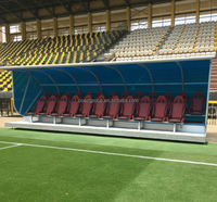 Banc de Reserves Portable Elite à 2 Rangs pour Clubs de Football avec Sièges Automatiques DPY-VIP 2-24 Places