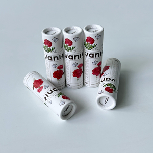 Hecho a mano respetuoso con el medio ambiente 10ml cilindro de cartón contenedor biodegradable reciclable bálsamo labial tubo personalizado negro fuga - Product Image 6