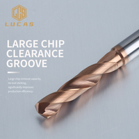 Outils Lucas, fraises 3D en acier au tungstène, revêtement AlTin, 2 cannelures, fraises de fraisage OEM/ODM pour machines-outils CNC